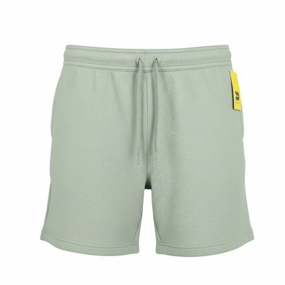 All In Motion Mens Textured Knit Shorts Stone Green, Size XL W9MR85 NWT